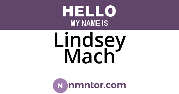 Lindsey Mach