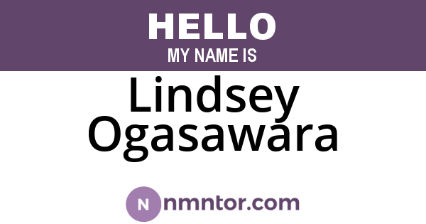 Lindsey Ogasawara