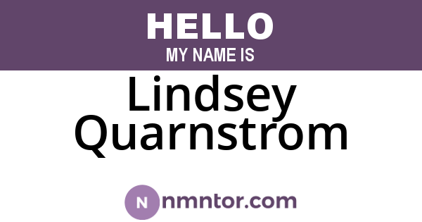 Lindsey Quarnstrom