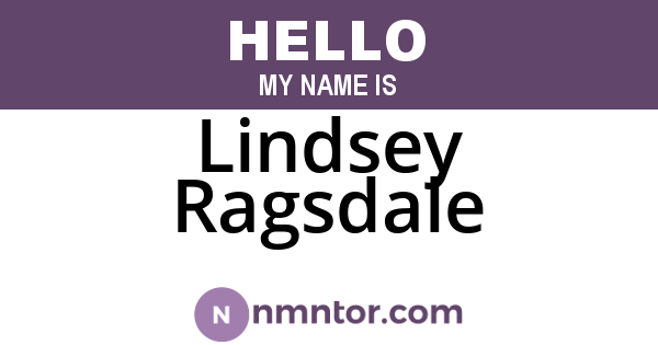 Lindsey Ragsdale