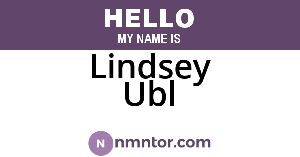 Lindsey Ubl