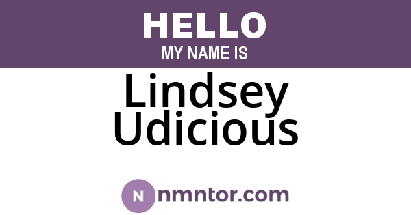 Lindsey Udicious