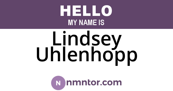 Lindsey Uhlenhopp