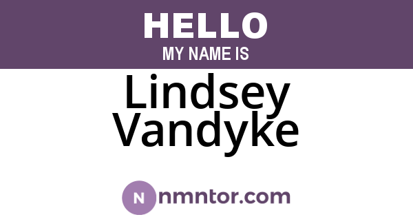 Lindsey Vandyke