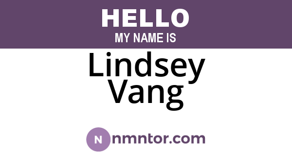 Lindsey Vang