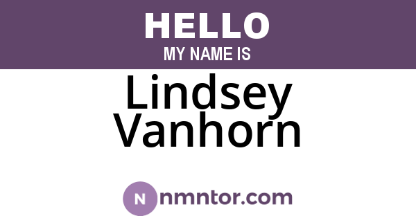 Lindsey Vanhorn
