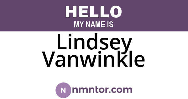 Lindsey Vanwinkle