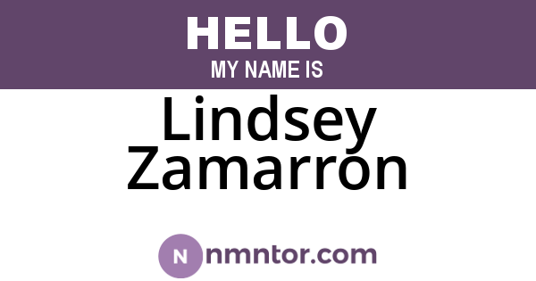Lindsey Zamarron