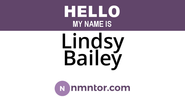 Lindsy Bailey