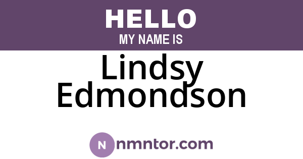 Lindsy Edmondson