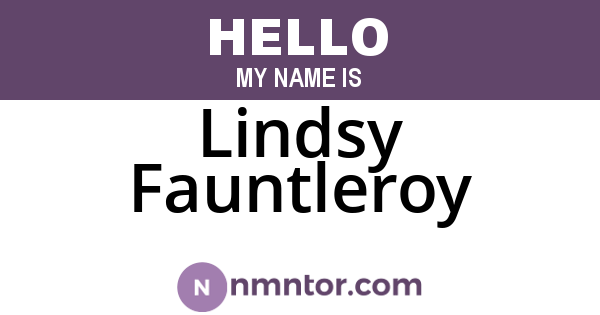 Lindsy Fauntleroy