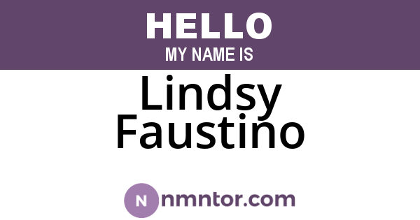 Lindsy Faustino