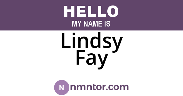 Lindsy Fay