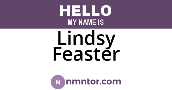Lindsy Feaster