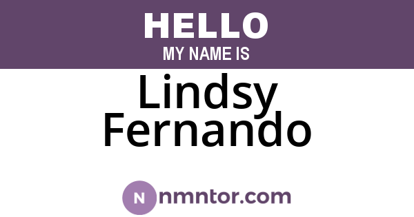 Lindsy Fernando