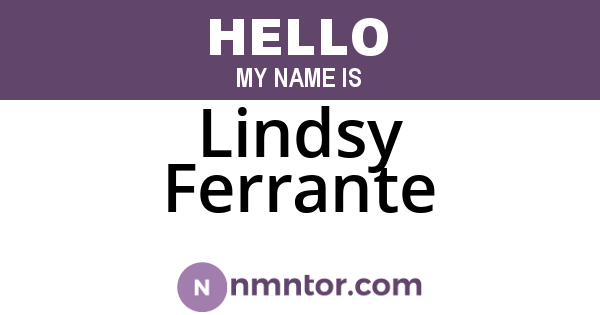 Lindsy Ferrante