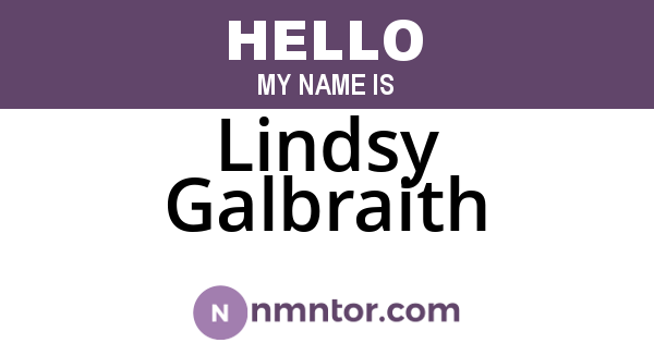 Lindsy Galbraith