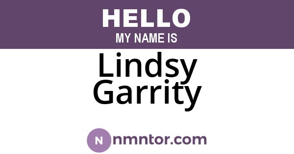 Lindsy Garrity