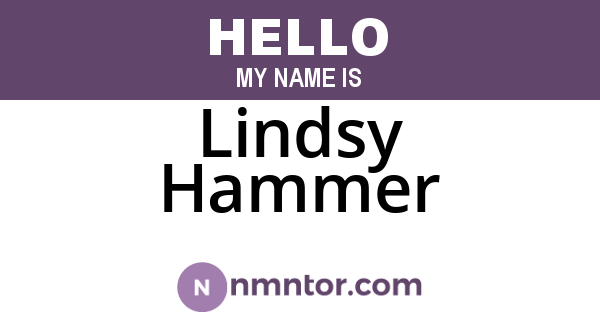 Lindsy Hammer