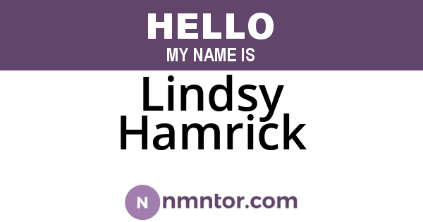 Lindsy Hamrick