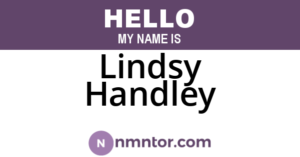 Lindsy Handley
