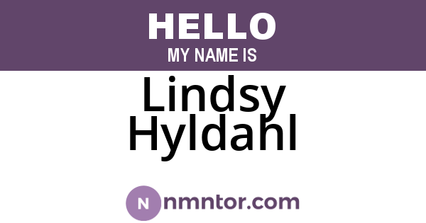 Lindsy Hyldahl
