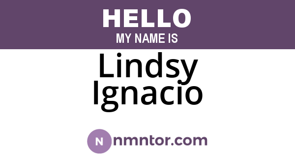 Lindsy Ignacio