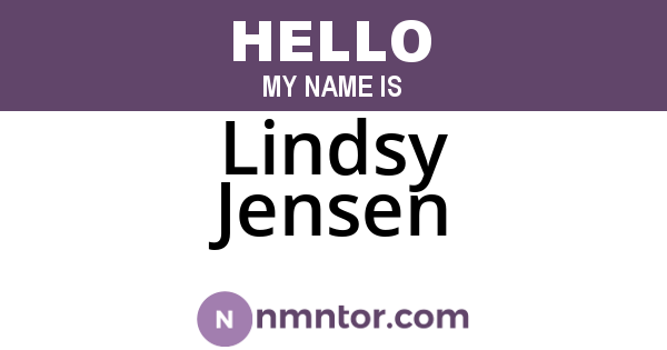 Lindsy Jensen