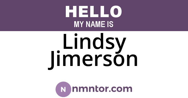 Lindsy Jimerson