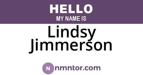 Lindsy Jimmerson