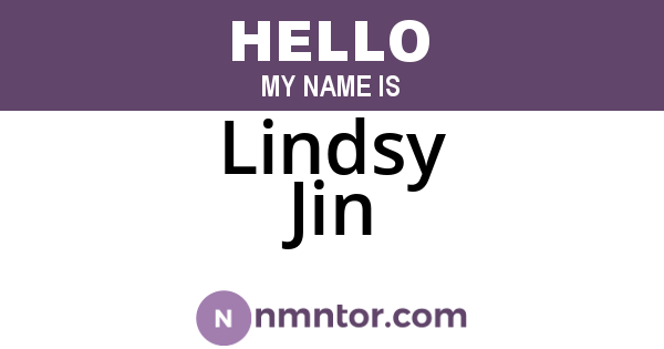 Lindsy Jin