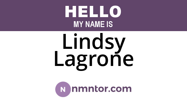 Lindsy Lagrone