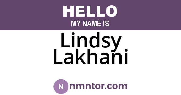 Lindsy Lakhani