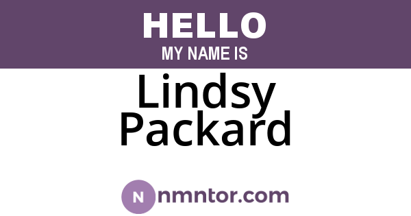 Lindsy Packard