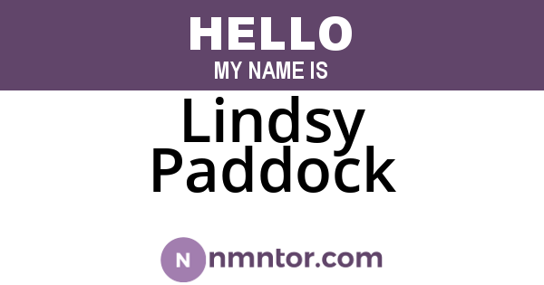Lindsy Paddock