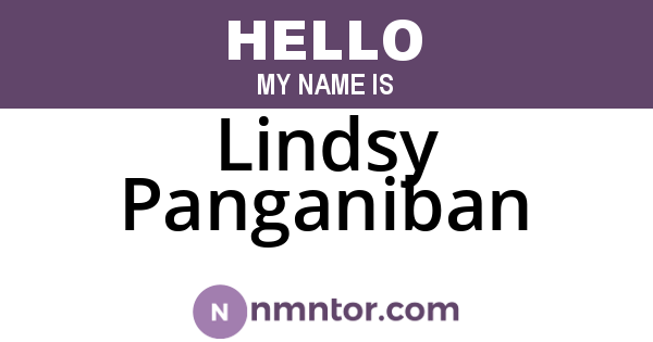 Lindsy Panganiban