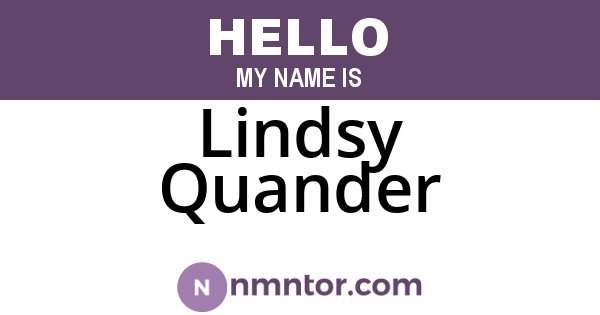 Lindsy Quander
