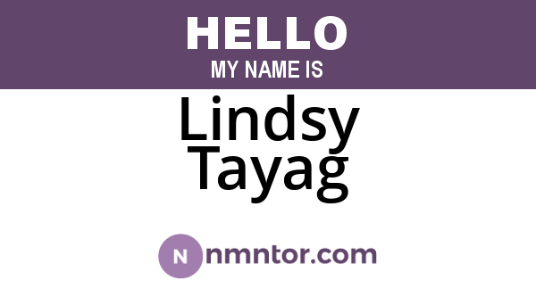 Lindsy Tayag