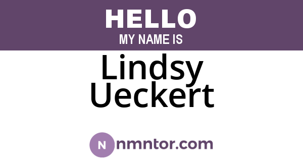 Lindsy Ueckert