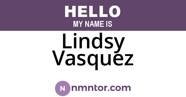 Lindsy Vasquez
