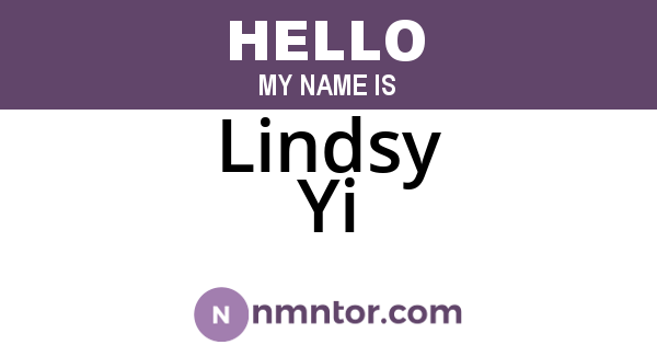 Lindsy Yi