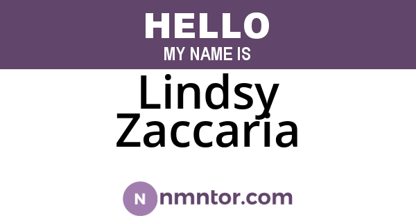 Lindsy Zaccaria