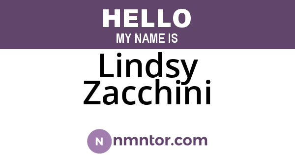 Lindsy Zacchini