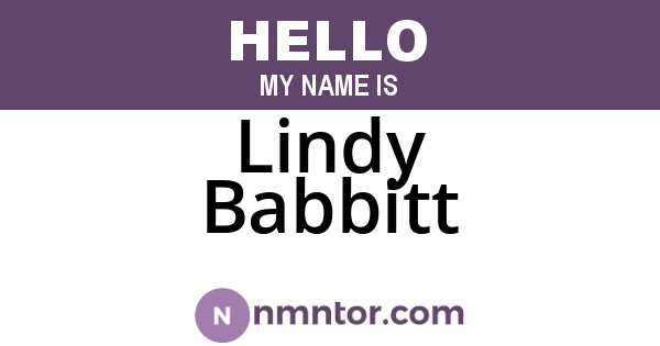 Lindy Babbitt