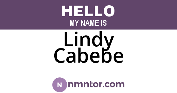 Lindy Cabebe
