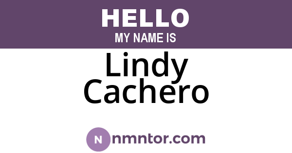 Lindy Cachero