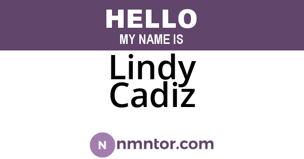 Lindy Cadiz