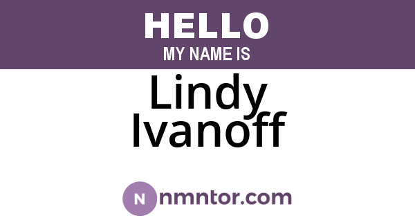 Lindy Ivanoff