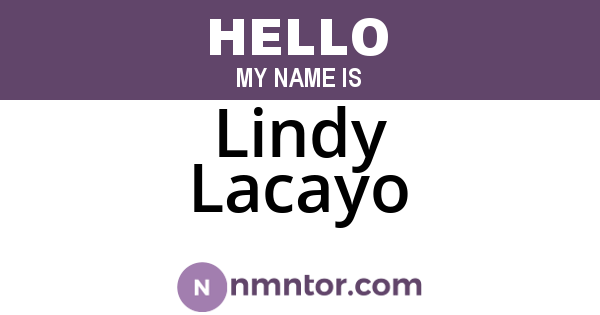 Lindy Lacayo