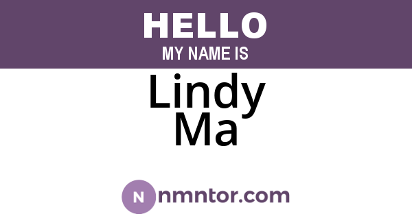 Lindy Ma